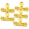 ChillWaves Brass Tee Compression Tube Fitting 316 OD Compression Union Connector5PACK