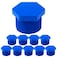 Coshar 1Inch NPT Male Thread Plugs Water Heater Drain Plug PVC Drain End Caps Plastic Pipe Fittings Coupling Adapter Blue
