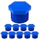 Coshar 1Inch NPT Male Thread Plugs Water Heater Drain Plug PVC Drain End Caps Plastic Pipe Fittings Coupling Adapter Blue