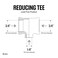SUPPLYGIANT CSSU0340 34 x 14Inch Reducing Tee Two Size with Female Threaded Connections Ends Brass Construction Higher Corrosion Resistance Economical Easy to Install 14