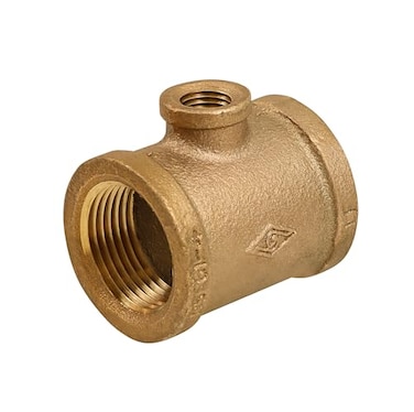 SUPPLYGIANT CSSU0340 34 x 14Inch Reducing Tee Two Size with Female Threaded Connections Ends Brass Construction Higher Corrosion Resistance Economical Easy to Install 14