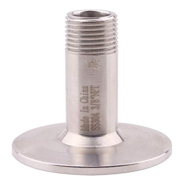 DERNORD Sanitary Male Threaded Pipe Fitting to 15 INCH OD 505mm Ferrule TRI CLAMP Pipe Size 38 NPT