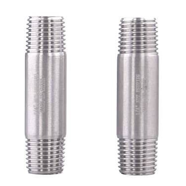 DERPIPE 14 X 14 NPT Male Nipple Stainless Steel 304 Cast Pipe Coupling Fitting 2 Length pack of 2