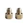 DEWHEL Brass 38 Flare X 12 Female NPT Flare Tube Fitting Coupling Gas Adapter Pipe Connector 1 Pair