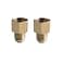 DEWHEL Brass 38 Flare X 12 Female NPT Flare Tube Fitting Coupling Gas Adapter Pipe Connector 1 Pair