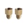 DEWHEL Brass 38 Flare X 12 Female NPT Flare Tube Fitting Coupling Gas Adapter Pipe Connector 1 Pair