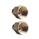 DEWHEL Brass 38 Flare X 12 Female NPT Flare Tube Fitting Coupling Gas Adapter Pipe Connector 1 Pair