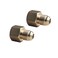 DEWHEL Brass 38 Flare X 12 Female NPT Flare Tube Fitting Coupling Gas Adapter Pipe Connector 1 Pair