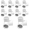 DSYBJR DSY 12 3 Way Elbow PVC Pipe Fitting Adapter 3 Way SCH40 Connector 10 PACK