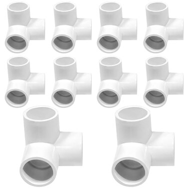 DSYBJR DSY 12 3 Way Elbow PVC Pipe Fitting Adapter 3 Way SCH40 Connector 10 PACK