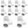 DSYBJR DSY 12 3 Way Elbow PVC Pipe Fitting Adapter 3 Way SCH40 Connector 10 PACK
