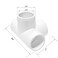 DSYBJR DSY 12 4 Way Elbow PVC Pipe Fitting Adapter 4 Way SCH40 Connector 20 PACK