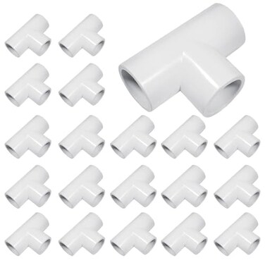 DSYBJR DSY 12 TEE PVC Pipe Fitting Adapter 3 Way SCH40 Connector 20 PACK