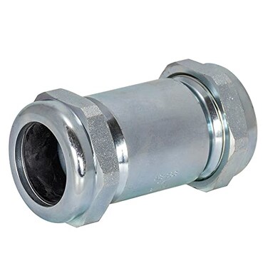 Eastman 458 Inch Long Pattern Compression Coupling 114 Inch IPS Galvanized Steel 20568