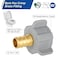 EFIELD 12 Inch Pex X 78 Inch Toilet Ballcock Nut Swivel Straight Adapter Brass Plumbing FittingPEX1807307