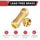 EFIELD 34inch Push Fit Check Valve LF Brass Plumbing Fitting For Copper Pex CPVC Tube with Disconnect ClipPFVALVE063