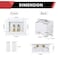 EFIELD Double Drain Washing Machine Outlet Box 12inch PexA Expansion Inlet Single Control Valve Stainless Steel Water Hammer ArrestorWM019