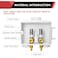 EFIELD Double Drain Washing Machine Outlet Box 12inch PexA Expansion Inlet Single Control Valve Stainless Steel Water Hammer ArrestorWM019
