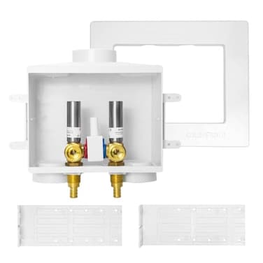 EFIELD Double Drain Washing Machine Outlet Box 12inch PexA Expansion Inlet Single Control Valve Stainless Steel Water Hammer ArrestorWM019