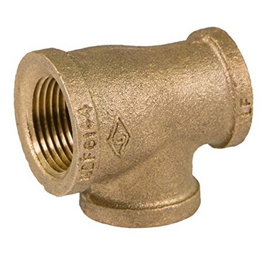 SUPPLYGIANT Everflow BRRT0343NL 34 x 12 x 12Inch Brass Reducing Tee Three Size with Female Threaded Connections Ends Brass Construction Higher Corrosion Resistance Economical Easy to Install