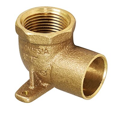 SUPPLYGIANT Everflow Supplies CFDL0001NL 1 Nominal Diameter No Lead Cast Brass 90 Degree Elbow with Sweat Socket and Female Threaded Connect