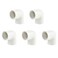 FangKingNo 5pcs 125Inch 2Way PVC Pipe Fitting 90 Degree Elbow PVC Adapter Slip to Slip Coupling Schedule 40 White Socket Available 12 34 1 5 Pack 5 1 14