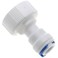 FDXGYH 2 Pcs Straight NPT Thread Adapter Plastic Push Fit Quick Connect White RO Fittings 34 FNPT to 38 Tube OD Hose Adapter for Water Purifier