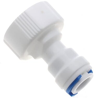 FDXGYH 2 Pcs Straight NPT Thread Adapter Plastic Push Fit Quick Connect White RO Fittings 34 FNPT to 38 Tube OD Hose Adapter for Water Purifier