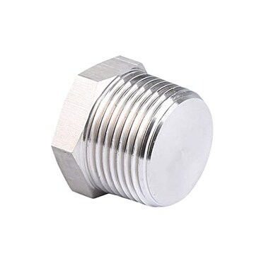 Feelers 114 NPT Male Outer Hex Head Thread Plug Pipe Fitting 304 Stainless Steel Oil Drain Plug Fitting Pack of 1
