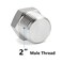 Feelers 2 NPT Male Outer Hex Head Thread Plug Pipe Fitting 304 Stainless Steel Oil Drain Plug Fitting Pack of 1