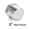 Feelers 2 NPT Male Outer Hex Head Thread Plug Pipe Fitting 304 Stainless Steel Oil Drain Plug Fitting Pack of 1