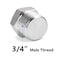Feelers 34 NPT Male Outer Hex Head Thread Plug Pipe Fitting 304 Stainless Steel Oil Drain Plug Fitting Pack of 1