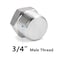 Feelers 34 NPT Male Outer Hex Head Thread Plug Pipe Fitting 304 Stainless Steel Oil Drain Plug Fitting Pack of 1