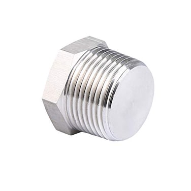 Feelers 34 NPT Male Outer Hex Head Thread Plug Pipe Fitting 304 Stainless Steel Oil Drain Plug Fitting Pack of 1