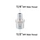 Feelers Reducing Hex Nipple 304 Stainless Steel 12x 14 NPT Male Pipe Fitting Reducer Nipple Adapter Pack of 2