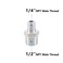 Feelers Reducing Hex Nipple 304 Stainless Steel 12x 14 NPT Male Pipe Fitting Reducer Nipple Adapter Pack of 2