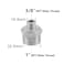 Feelers Reducing Hex Nipple 304 Stainless Steel 1x 38 NPT Male Pipe Fitting Reducer Nipple Adapter