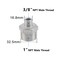 Feelers Reducing Hex Nipple 304 Stainless Steel 1x 38 NPT Male Pipe Fitting Reducer Nipple Adapter