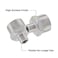Feelers Reducing Hex Nipple 304 Stainless Steel 1x 38 NPT Male Pipe Fitting Reducer Nipple Adapter
