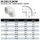 Fitvell 10PCS 1 90 Degree Elbow PVC Pipe Fitting Adapter Coupling Connector Schedule 40 Slip Socket x Socket White Color