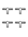FLEXKEA 4 Pcs 4 Way Pipe Connector Clamp Fittings Galvanized Steel 1 OD 254 mm Bolts and Nuts Included