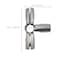 FLEXKEA 4 Pcs 4 Way Pipe Connector Clamp Fittings Galvanized Steel 1 OD 254 mm Bolts and Nuts Included