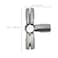 FLEXKEA 4 Pcs 4 Way Pipe Connector Clamp Fittings Galvanized Steel 1 OD 254 mm Bolts and Nuts Included