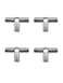 FLEXKEA 4 Pcs 4 Way Pipe Connector Clamp Fittings Galvanized Steel 1 OD 254 mm Bolts and Nuts Included