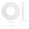 FOCMKEAS 2Pcs Wall Split Flange Fit 35490mm Diameter Pipe Stainless Steel Round Escutcheon Plate Wallmounted Water Pipe Cover Accessories Sliver