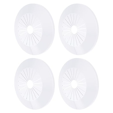 FOCMKEAS 4Pcs Pipe Cover Decoration Fit 3055mm1222 Pipe PP Plastic Flangen Water Pipe Cover Decoration Escutcheon Pipe Collar for Wall Pipe Tube Decoration White