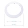 FOCMKEAS 4Pcs Pipe Cover Fit 433110mm PP Plastic Flange Water Pipe Decoration Escutcheon Collar for Wall Tube White