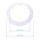 FOCMKEAS 4Pcs Pipe Cover Fit 433110mm PP Plastic Flange Water Pipe Decoration Escutcheon Collar for Wall Tube White