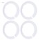 FOCMKEAS 4Pcs Pipe Cover Fit 433110mm PP Plastic Flange Water Pipe Decoration Escutcheon Collar for Wall Tube White