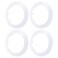 FOCMKEAS 4Pcs Pipe Cover Fit 433110mm PP Plastic Flange Water Pipe Decoration Escutcheon Collar for Wall Tube White